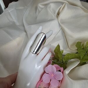 Sterling Silver Long Knuckle Ring.  Israel, 925 Size 8